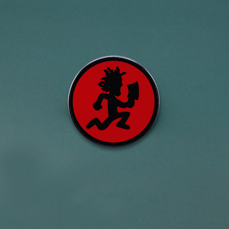 Hatchet Man Red Circle Enamel Pin ICP Insane Clown Posse Hip Hop Music Band Brooch Juggalo Wicked Music Jewelry