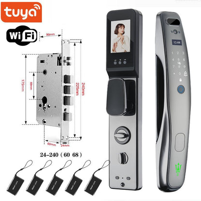 Tuya Wifi facial Electronic lock biometrics Fingerprint Lock Smart Door Lock Password 3D face recognition Camera Electronic Lock