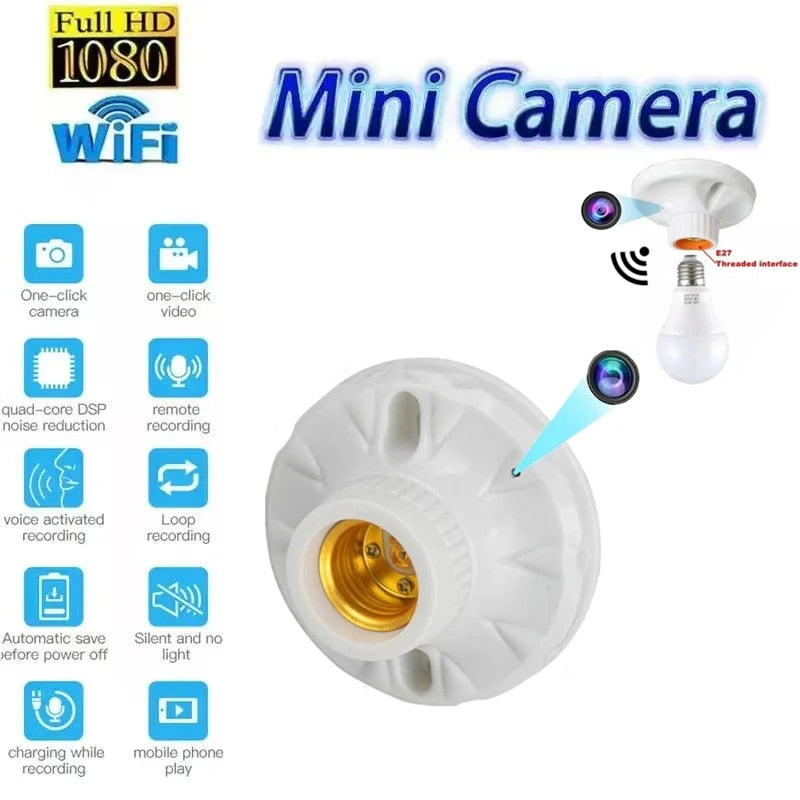 WiFi Mini E27 Camera Camouflaged Tiny Hiden Espia Oculta Camcorder Invisible Espion Spia Bodycam Micro DVR Action Video Recorder