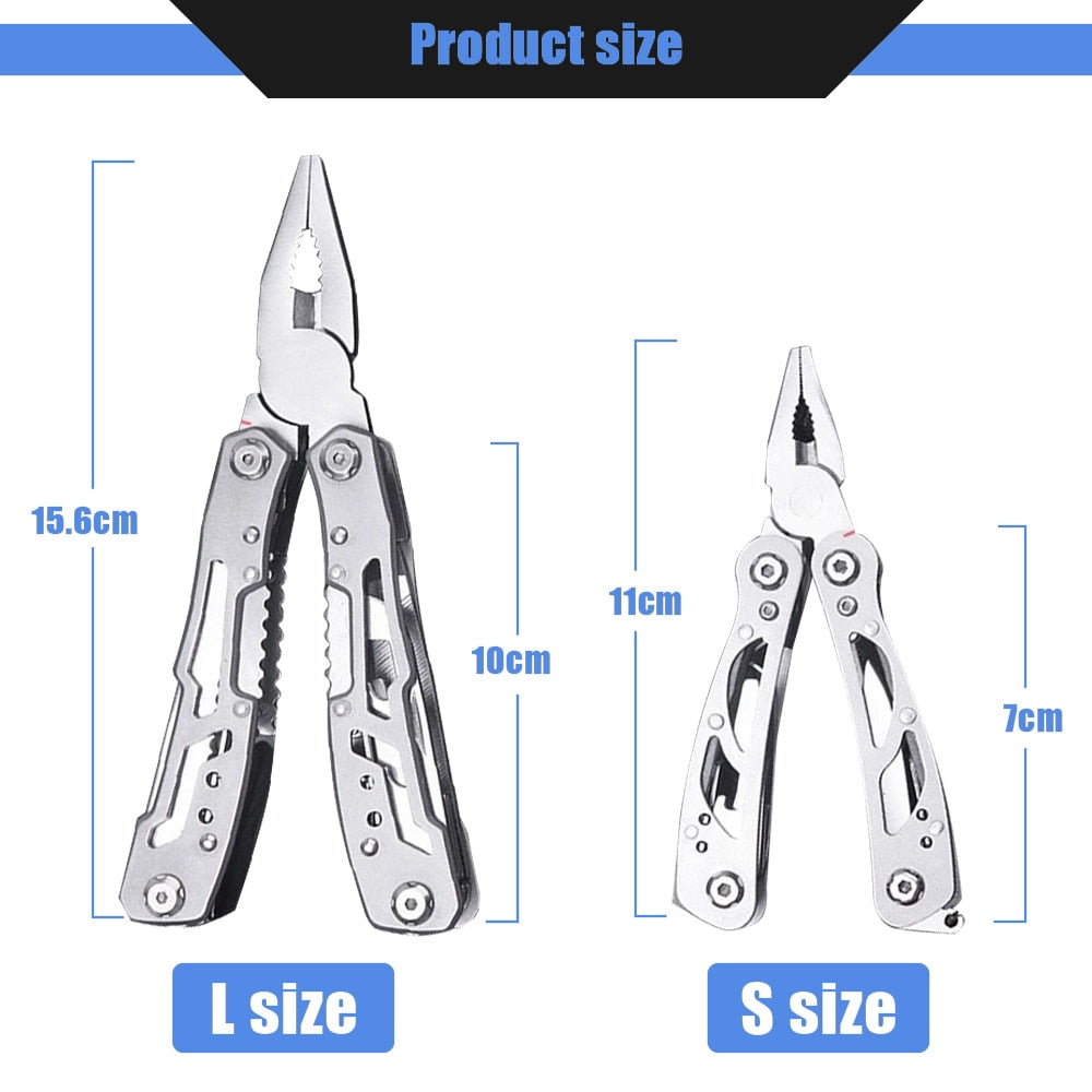 Multi-tool Pocket Knife Pliers Folding Mini Portable Fold Outdoor Tactical Hunting Survival Rescue Multipurpose Pliers Repair To