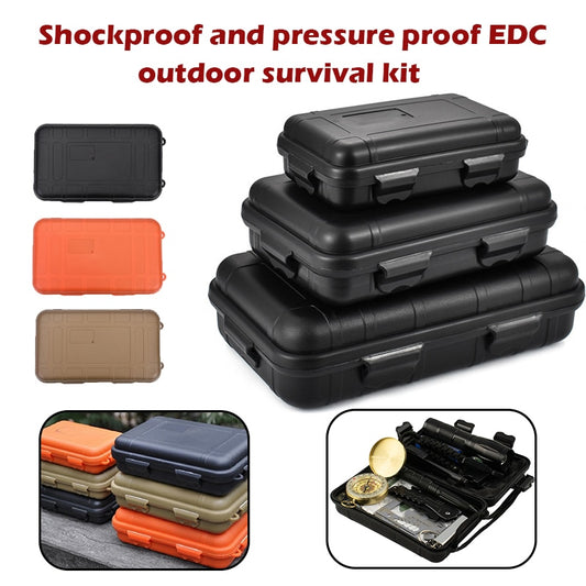 Outdoor Waterproof Survival Sealed Box Dustproof Shockproof Plastic EDC Tools Storage Container Case Holder Fishing Tackle Tools